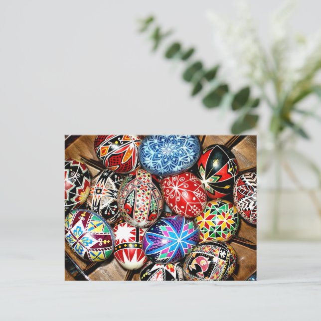 Postal Huevos de Pascua de Ucrania (Anverso de pie)