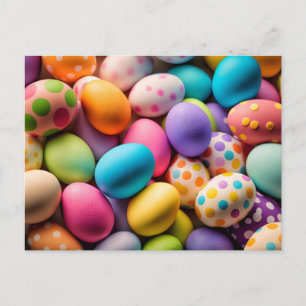 Postal Huevos de Pascua Feliz de Varios Colores