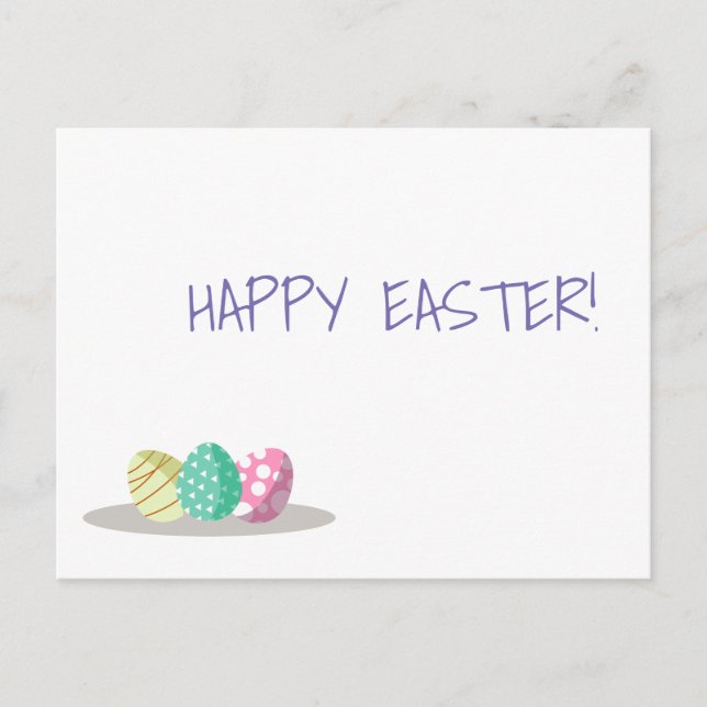 Postal Huevos de Pascua Feliz Pascua (Anverso)