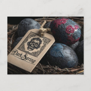 Postal Huevos de Pascua góticos en arreglo "Dark Spring"