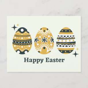Postal Huevos de Pascua Pintados 
