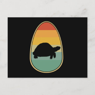 Postal Huevos de Pascua Retro Vintage Tortuga Regalo Anim