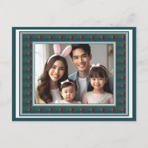 Postal Huevos decorativos de moda coloridos enmarcados fo