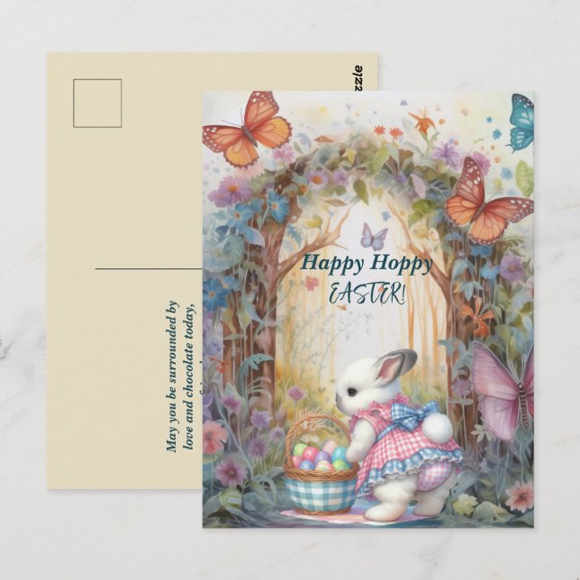 Postal Huevos felices de batido de pascua (Anverso / Reverso)