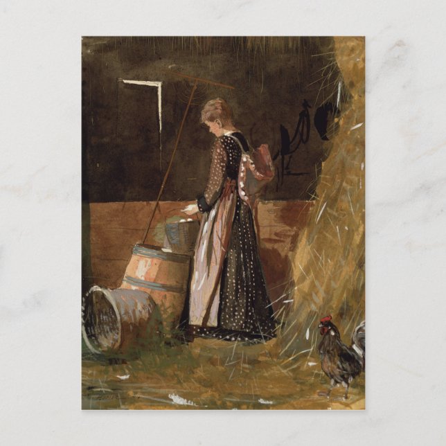 Postal Huevos frescos Vintage Winslow Homer (Anverso)