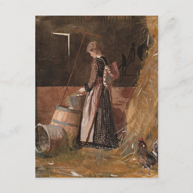 Postal Huevos frescos | Winslow Homer (Anverso)