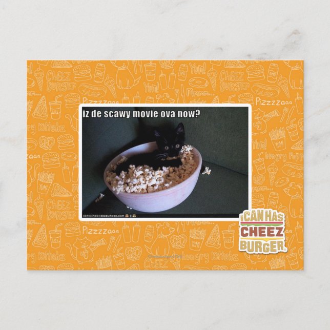 Postal ¿Huevos scawy de la película de Iz de ahora? (Anverso)