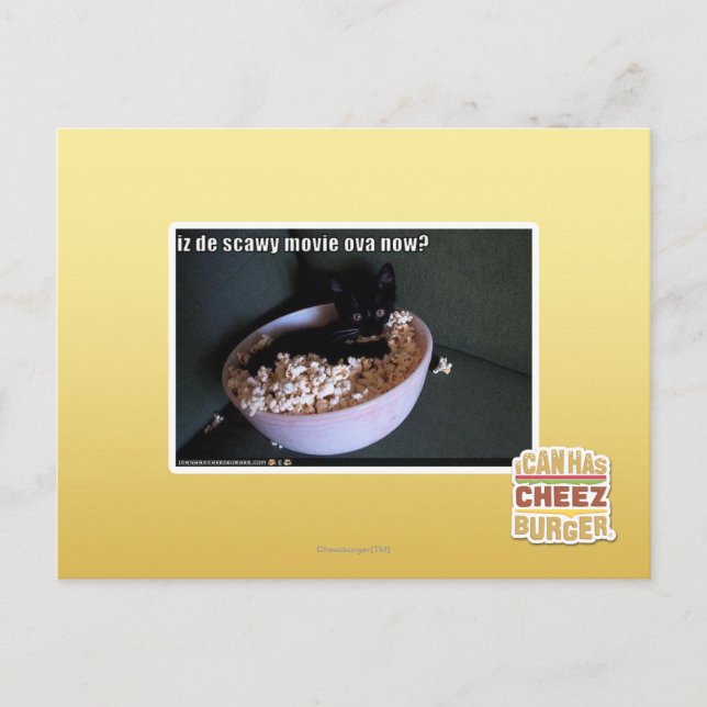 Postal ¿Huevos scawy de la película de Iz de ahora? (Anverso)