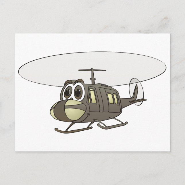 Postal Huey Helicopter Personalizado (Anverso)