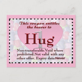 Postal Hug Coupon Postcard