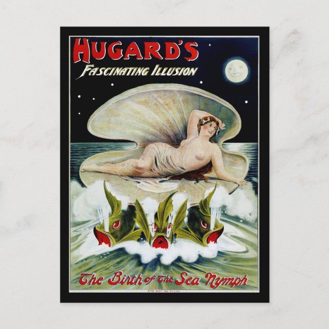 Postal Hugard's ~ El nacimiento del mar Nymph (Anverso)
