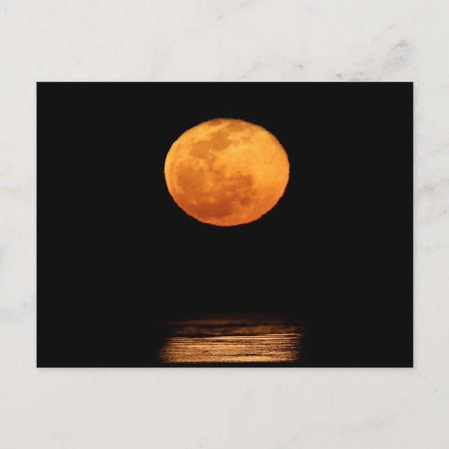 Postal Huge Full Moon | South Padre Island, Texas (Anverso)