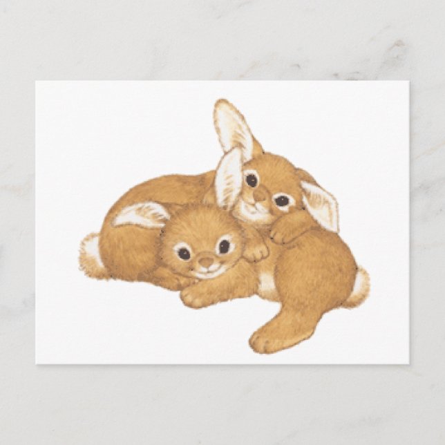 Postal Huggy Bunnies (Anverso)