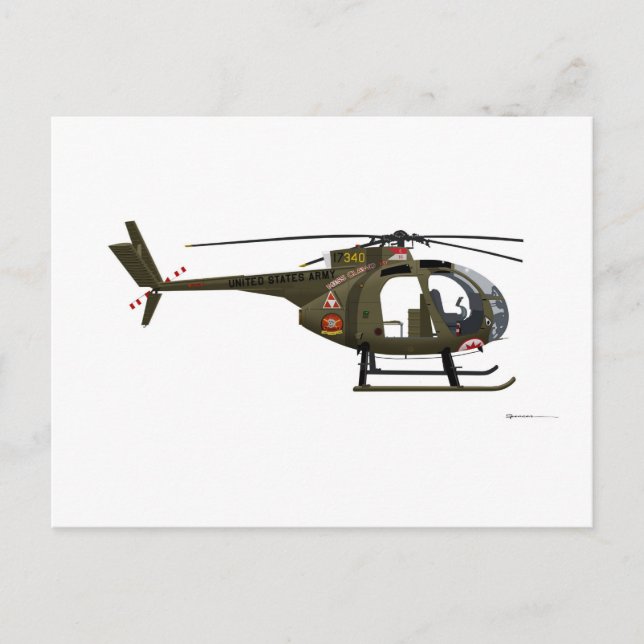 Postal Hughes OH-6 Cayuse Miss Clawd (Anverso)