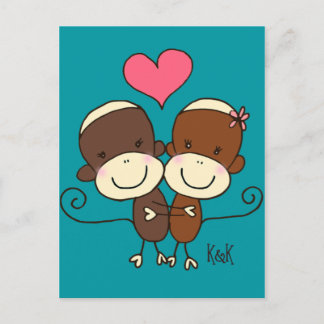 Postal Hugz del mono de sock