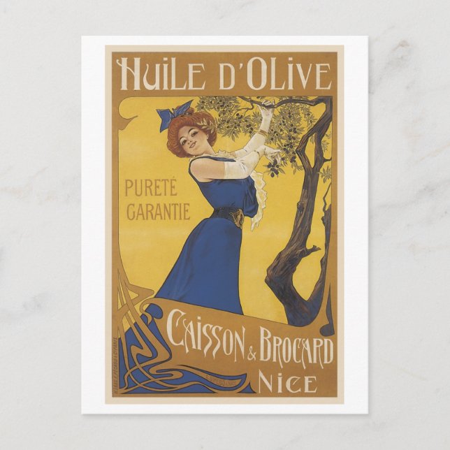 Postal Huile D'Olive Vintage Ad (Anverso)