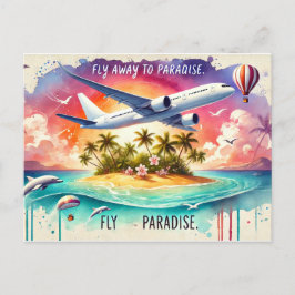 Postal Huir al paraíso