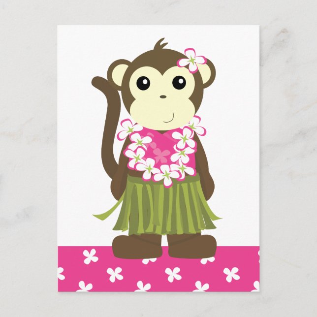 Postal Hula Monkey (Anverso)