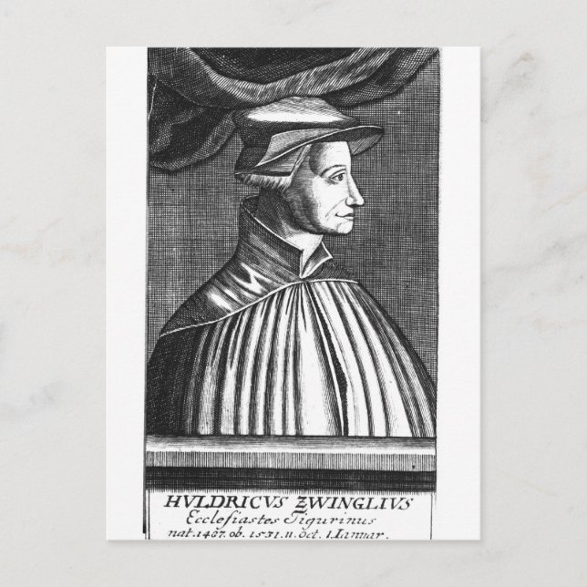 Postal Huldrych Zwingli (Anverso)