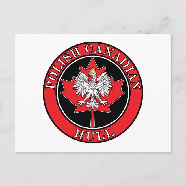 Postal Hull Polaco Ronda Leaf Canadiense (Anverso)