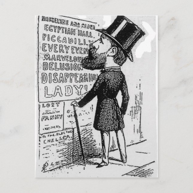 Postal ¡Hullo! Maskelyne y Cook (Anverso)