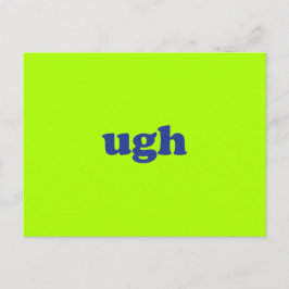 Postal Humanidad moderna de neón verde y azul