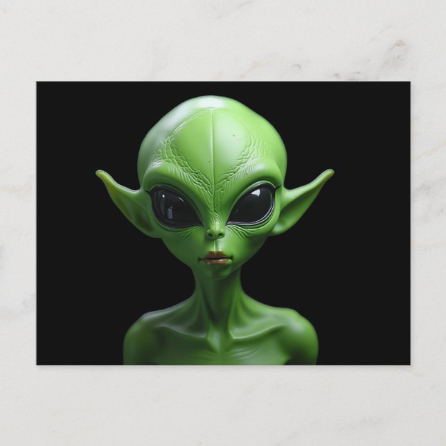 Postal Humanioide verde (Anverso)