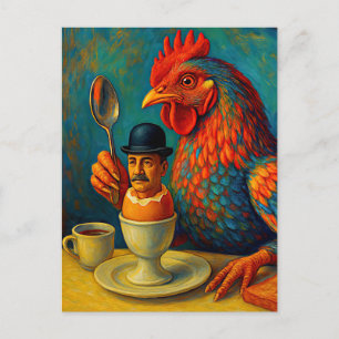 Postal Humano endurecido - Juego sucio en el desayuno