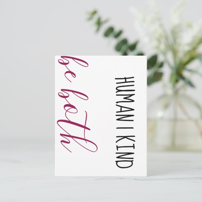 Postal Humano. Por favor. Sé los dos. (Anverso de pie)