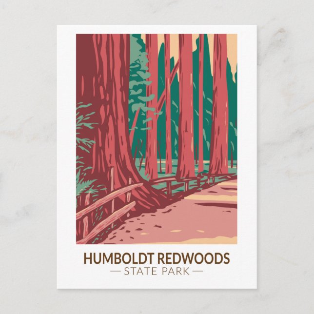 Postal Humboldt Redwoods State Park Avenue of the Giants (Anverso)