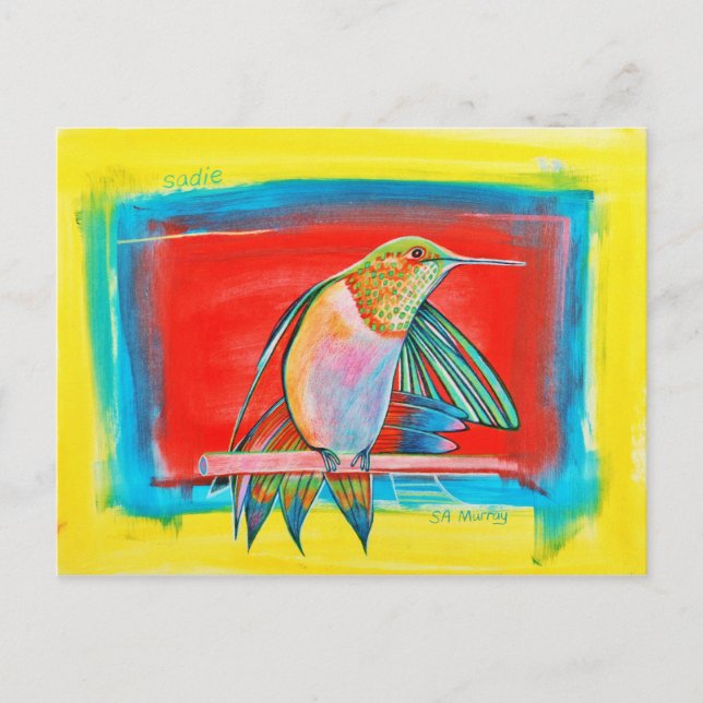 Postal HUMMINGBIRD ©2010 SylviART™ (Anverso)