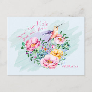 Postal Hummingbird Ahorra Nuestra Fecha