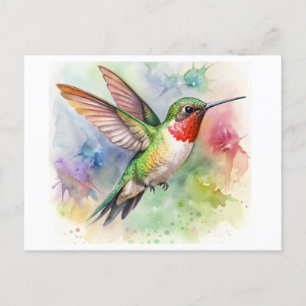 Postal Hummingbird con aguijón en reposo