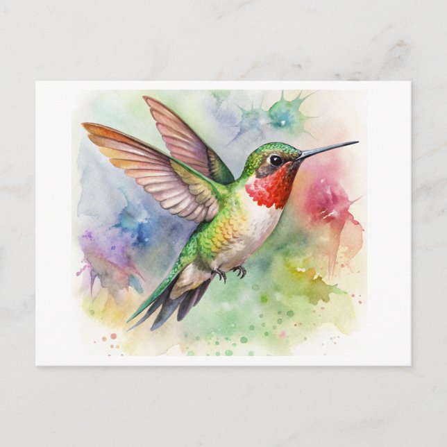Postal Hummingbird con aguijón en reposo (Anverso)