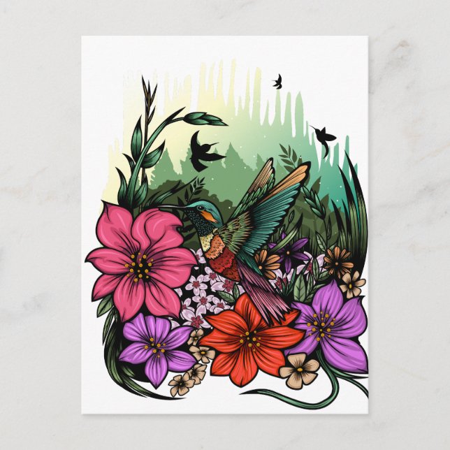 Postal Hummingbird Garden (Anverso)
