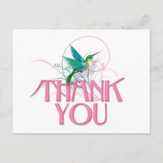 Postal Hummingbird Gracias