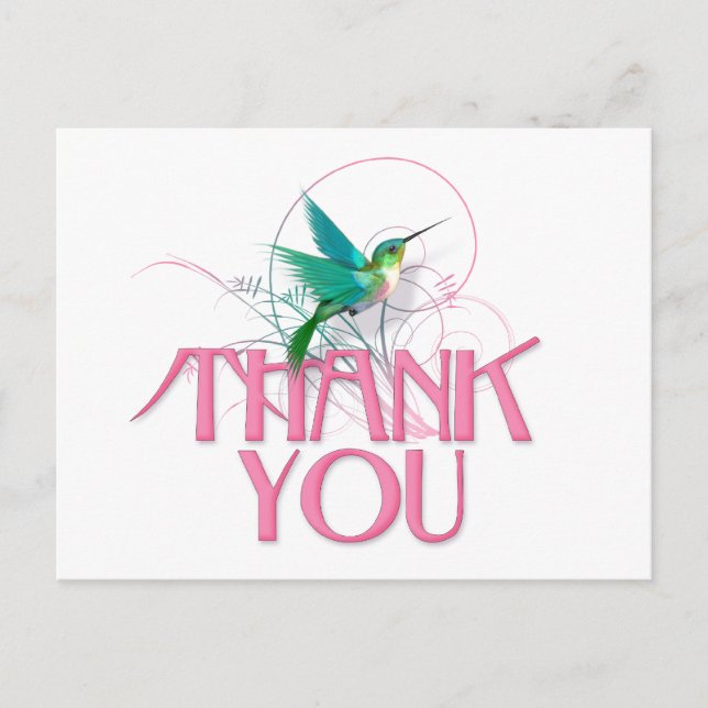 Postal Hummingbird Gracias (Anverso)