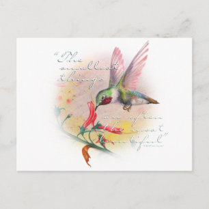Postal Hummingbird - Las cosas pequeñas son las más hermo