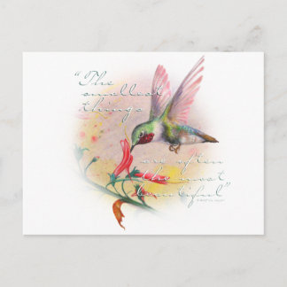 Postal Hummingbird - Las cosas pequeñas son las más hermo