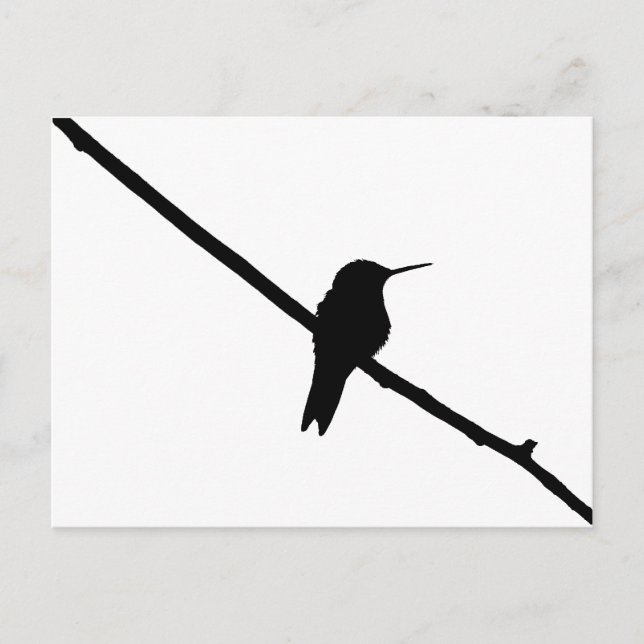 Postal Hummingbird Silhouette (Anverso)