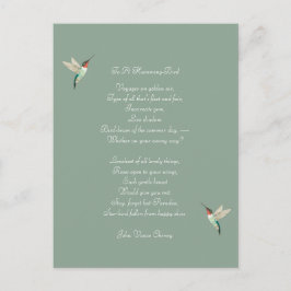 Postal Hummingbirds y John Vance Cheney