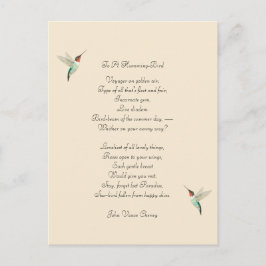 Postal Hummingbirds y John Vance Cheney Cita