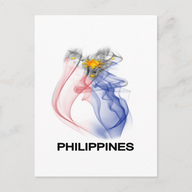 Postal humo de la BANDERA FILIPINA (Anverso)