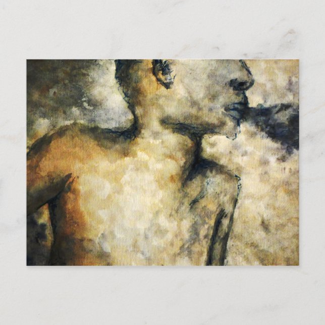 Postal humo soplando (Anverso)