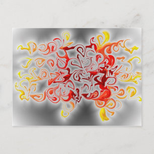 Postal Humo y llamas