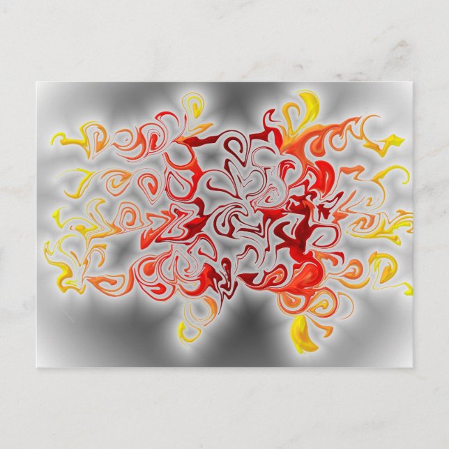 Postal Humo y llamas (Anverso)