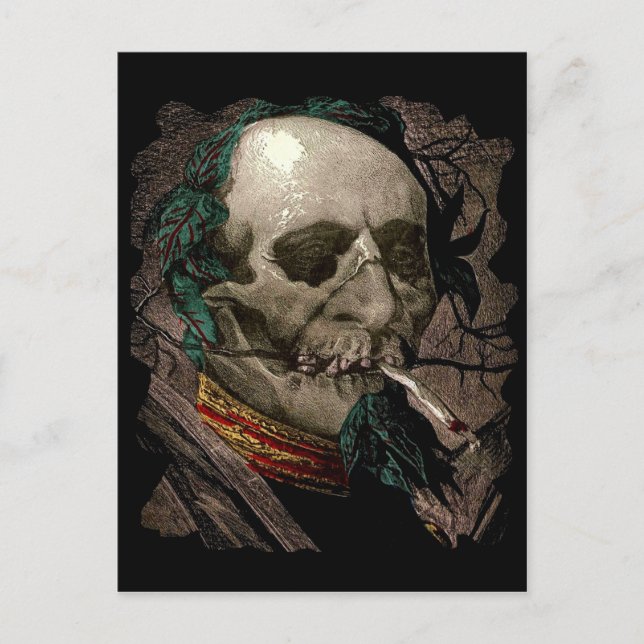 Postal Humo Zombie Man Stoner Bizarre Vintage Art (Anverso)