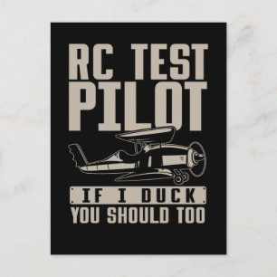 Postal Humor de Aeronaves RC Piloto Modelo de Avión