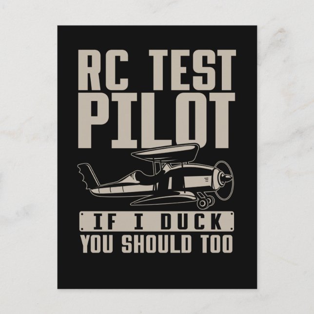 Postal Humor de Aeronaves RC Piloto Modelo de Avión (Anverso)