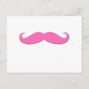 Postal Humor de bigote rosa crea el tuyo propio